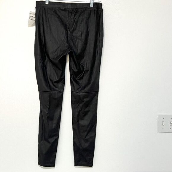 NWT  New Nordstrom Trouve Black faux leather leggings Matte finish moto M $98 - Picture 14 of 14